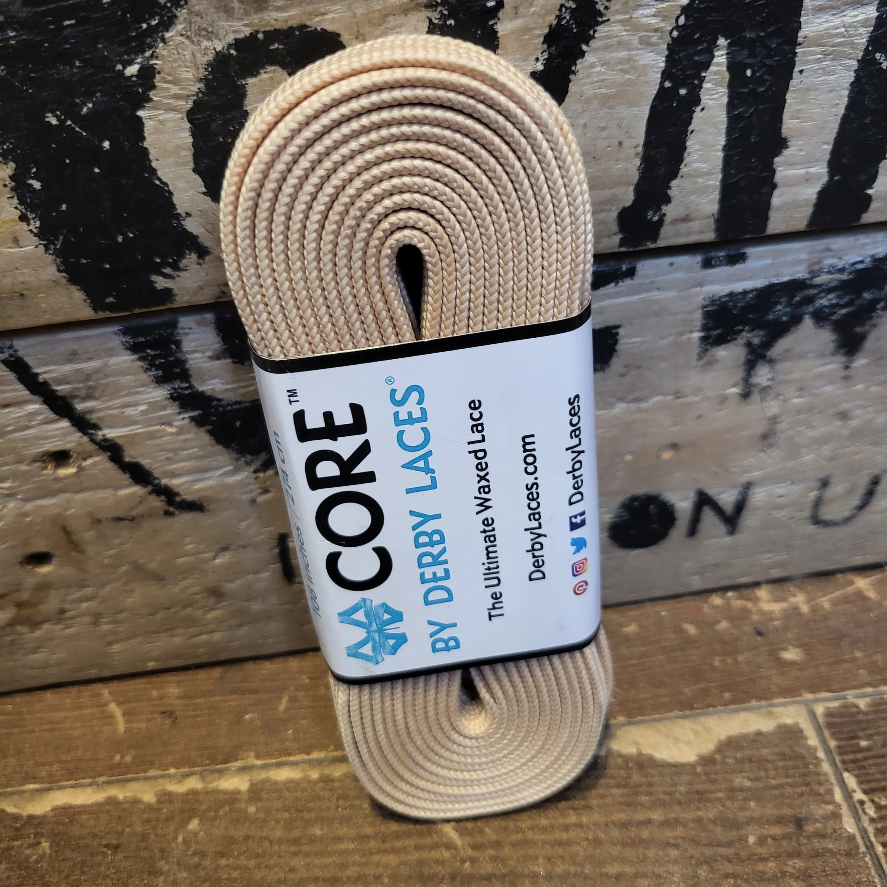 108''/274cm SOLID COLOUR Waxed Derby Laces