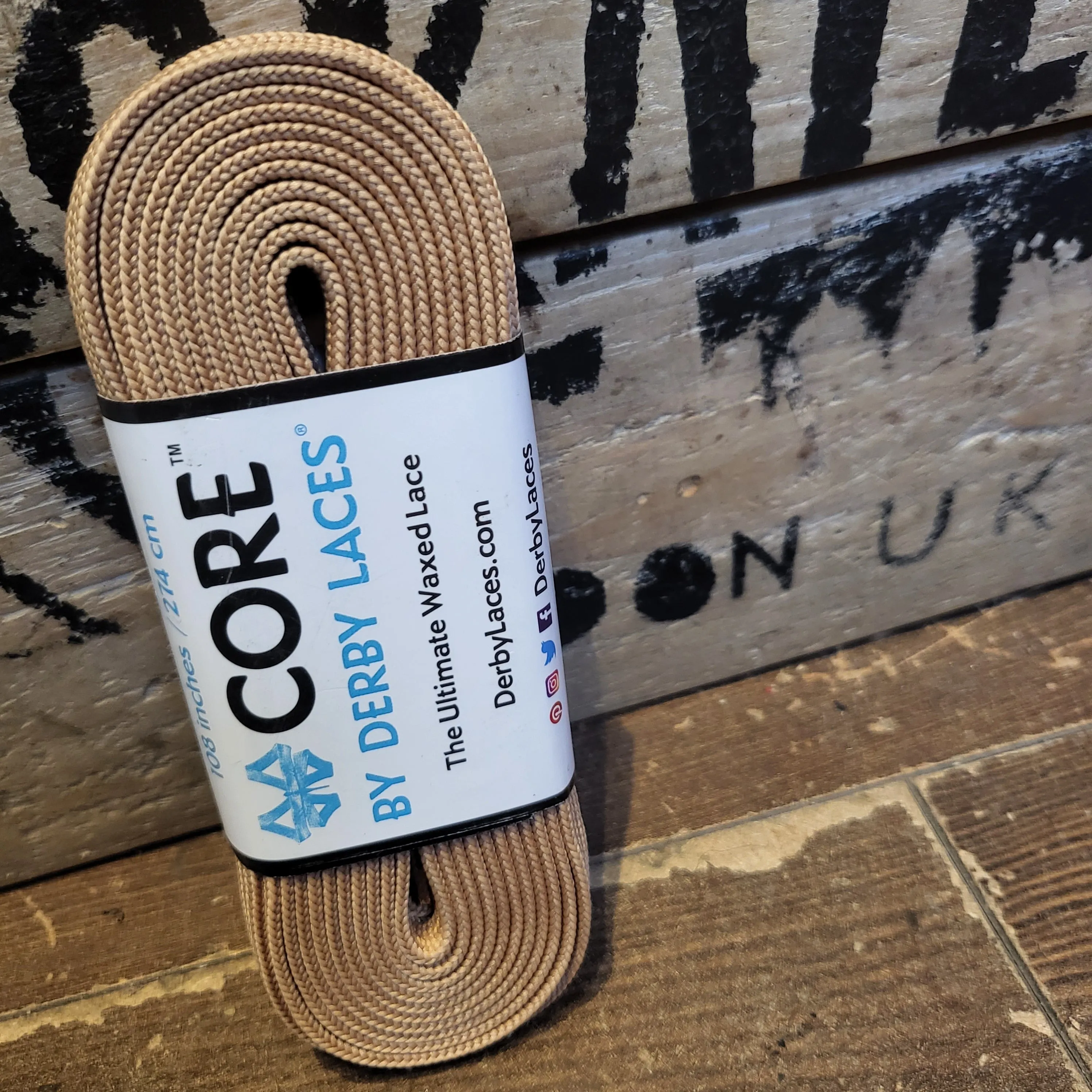 108''/274cm SOLID COLOUR Waxed Derby Laces