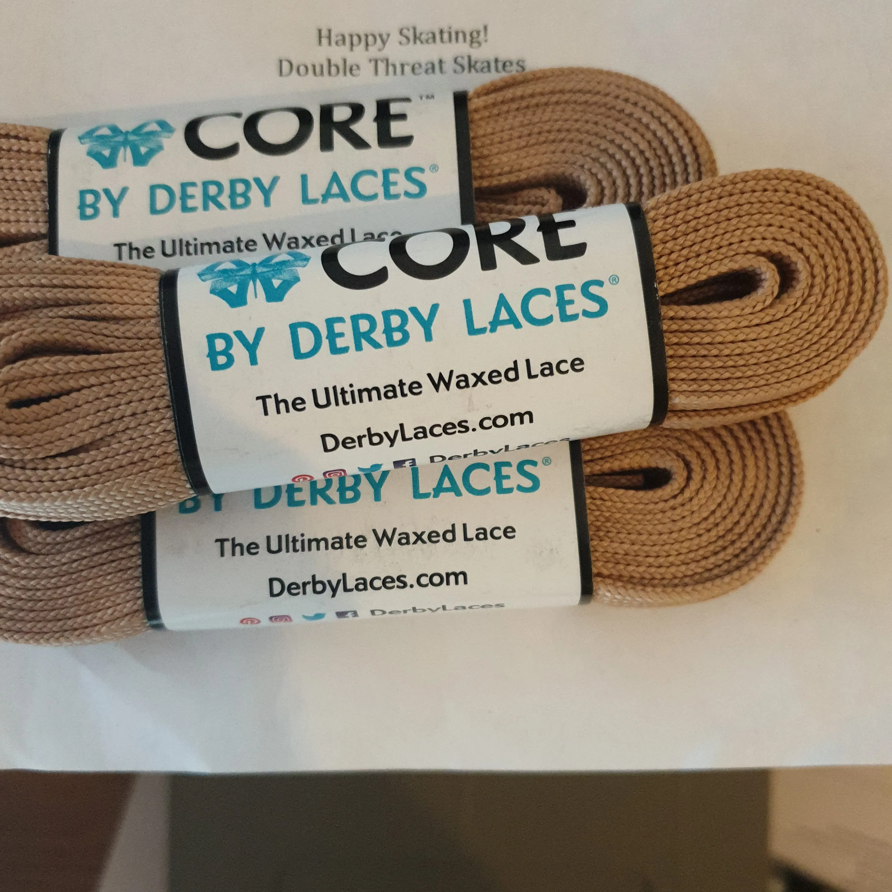 108''/274cm SOLID COLOUR Waxed Derby Laces