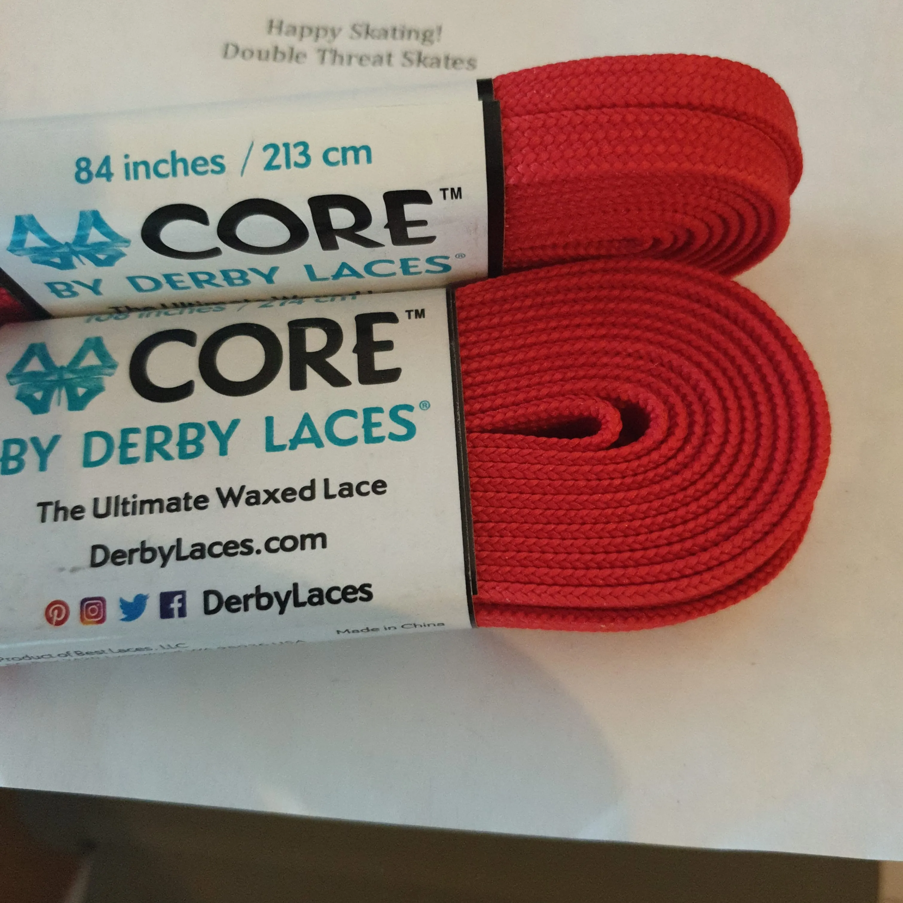 108''/274cm SOLID COLOUR Waxed Derby Laces
