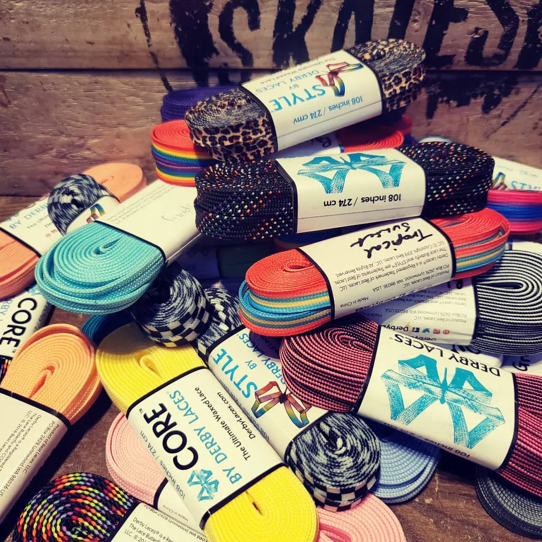 108''/274cm STYLE PATTERNED Waxed Derby Laces