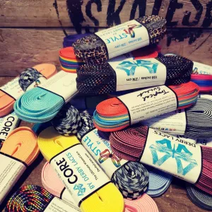 108''/274cm STYLE PATTERNED Waxed Derby Laces