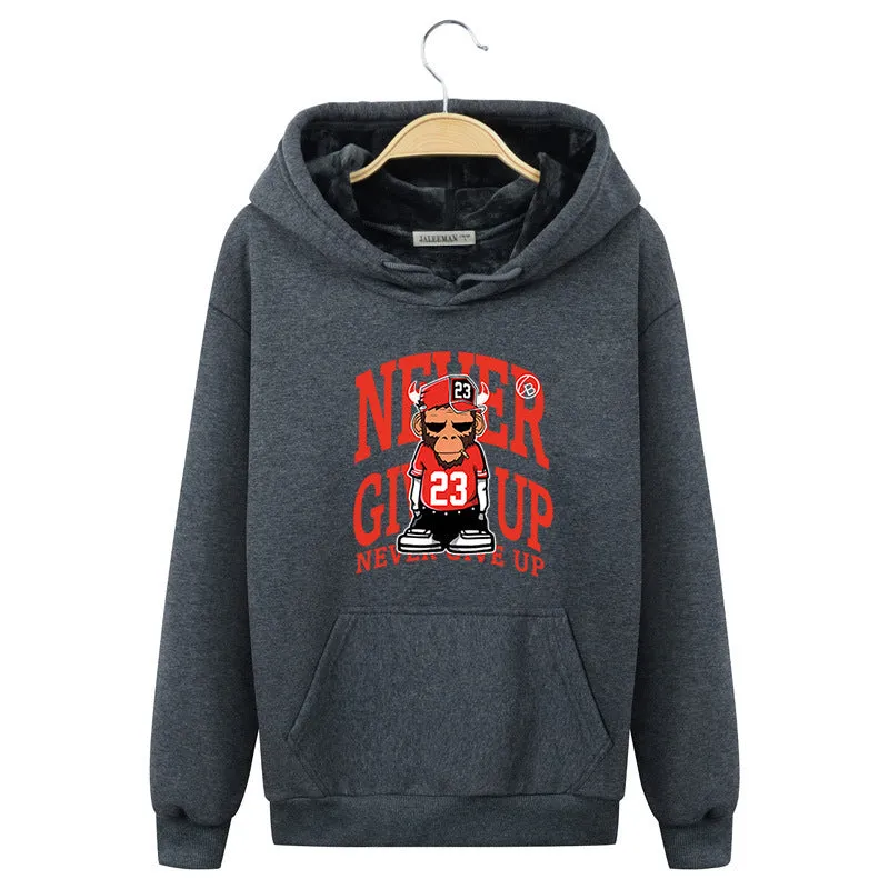 Basketball Hoodies - Solid Color Basketball Series Monkey Super Cool Fleece Hoodie