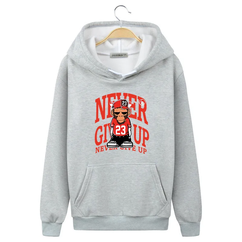 Basketball Hoodies - Solid Color Basketball Series Monkey Super Cool Fleece Hoodie