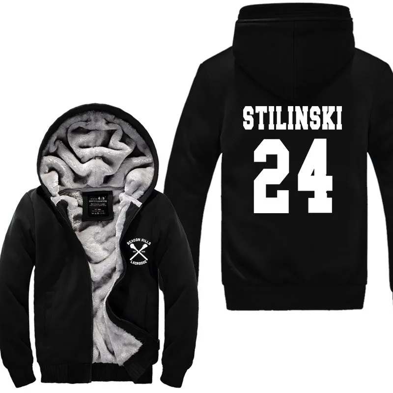 Basketball Jackets - Solid Color Basketball Series 24 STILINSKI Super Cool Fleece Jacket