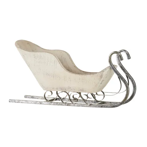 Distressed Wooden Sleigh