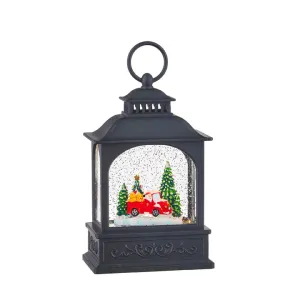 Dogs In Truck Lighted Lantern