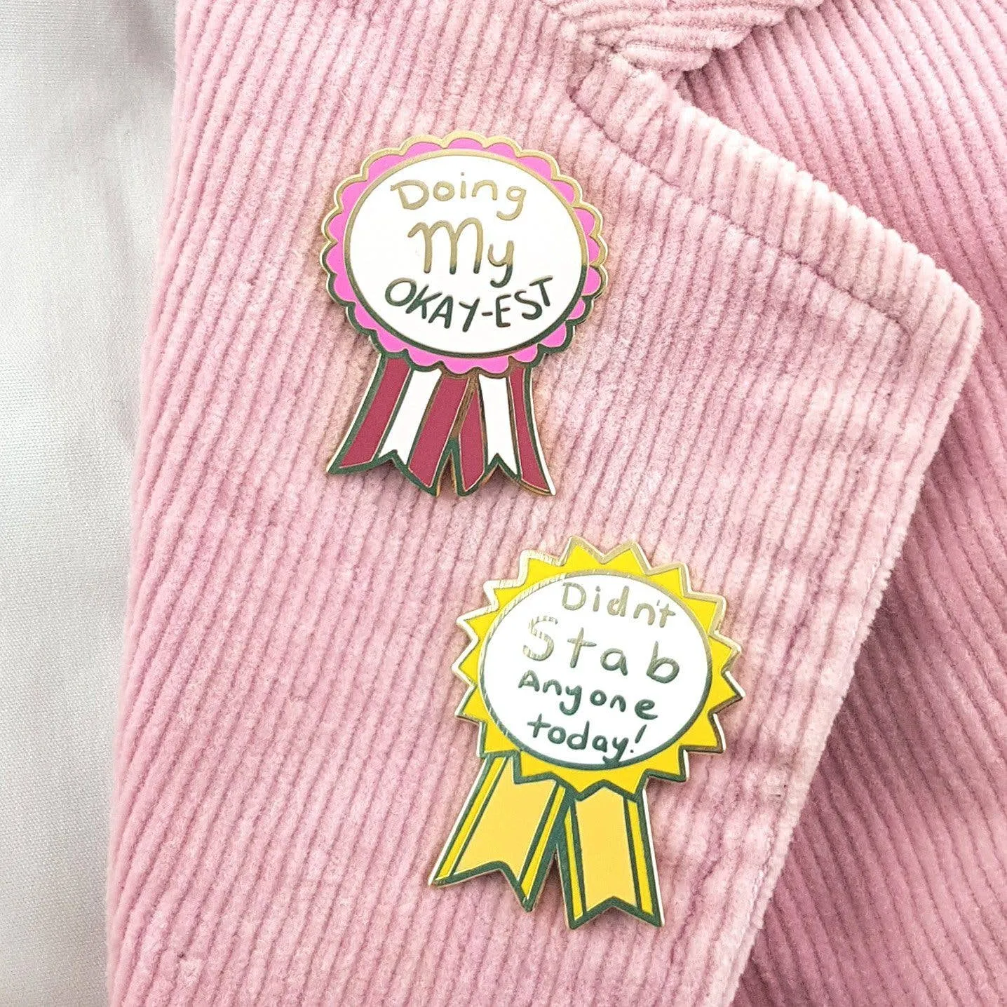 Doing My Okay-est Enamel Lapel Pin
