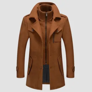 Double Collar Woolen Coat
