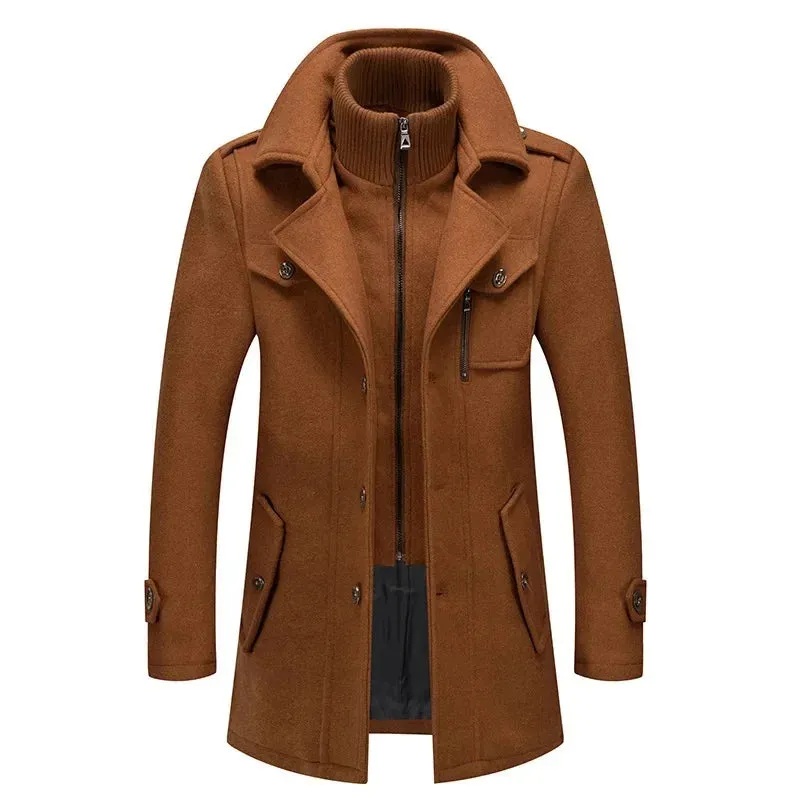 Double Collar Woolen Coat