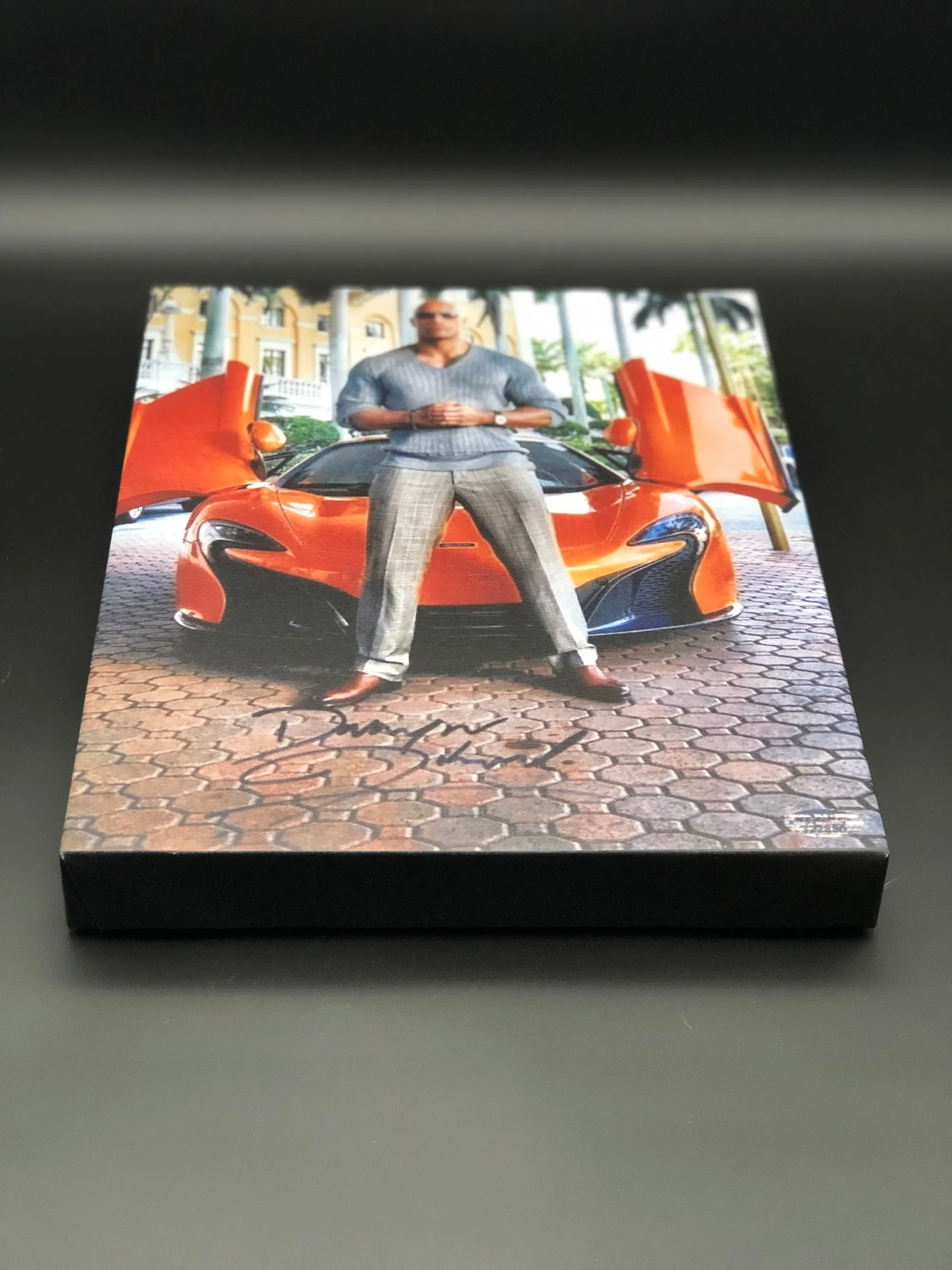 Dwayne Johnson "The Rock" Facsimile Autograph 11x14 Canvas Print Wall Art