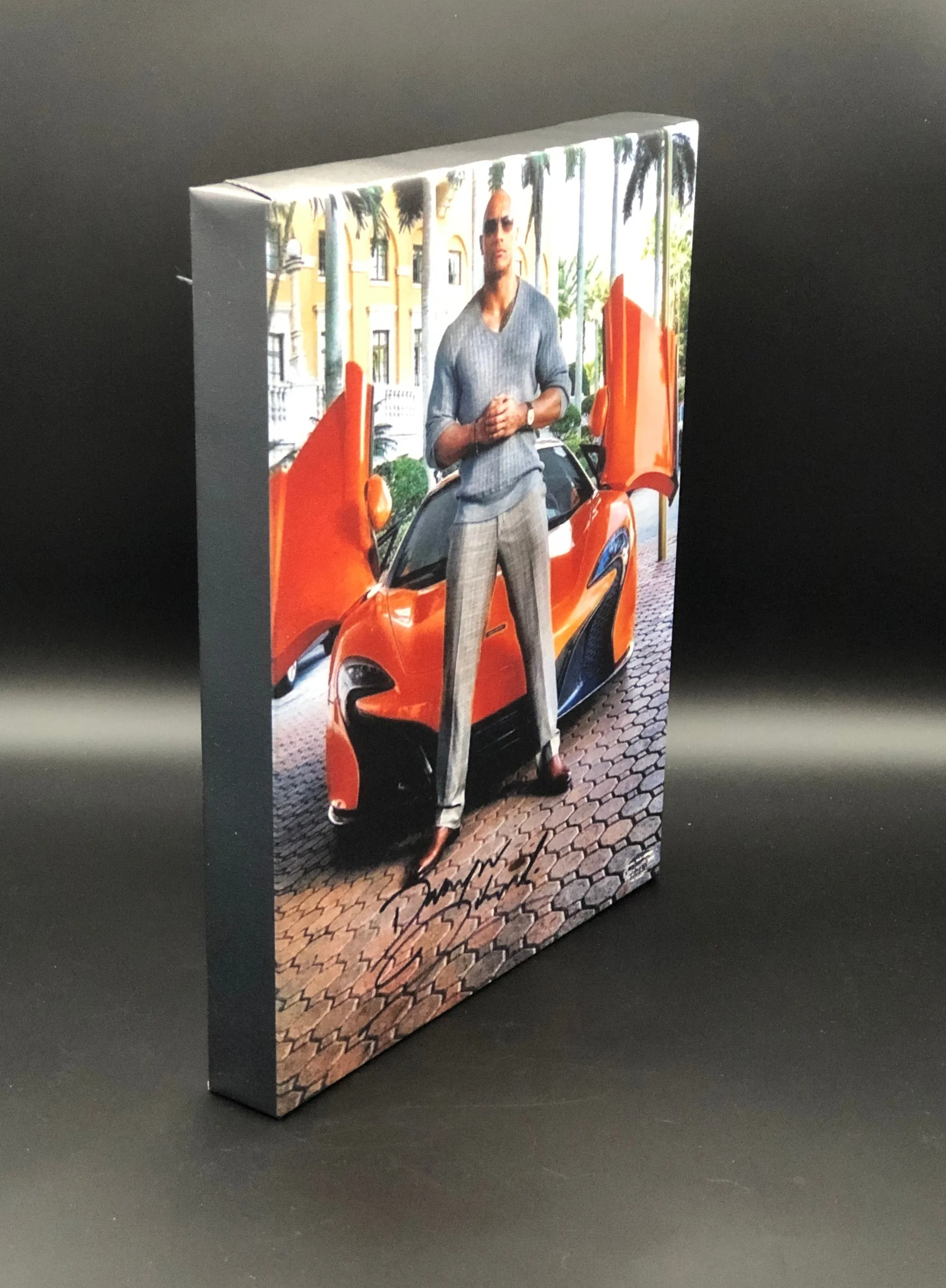 Dwayne Johnson "The Rock" Facsimile Autograph 11x14 Canvas Print Wall Art