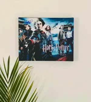 Harry Potter Cast Facsimile Autograph 11x14 Canvas Print Wall Art