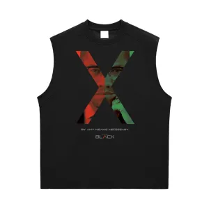 Malcolm X | Actively Black Sleeveless Shirt