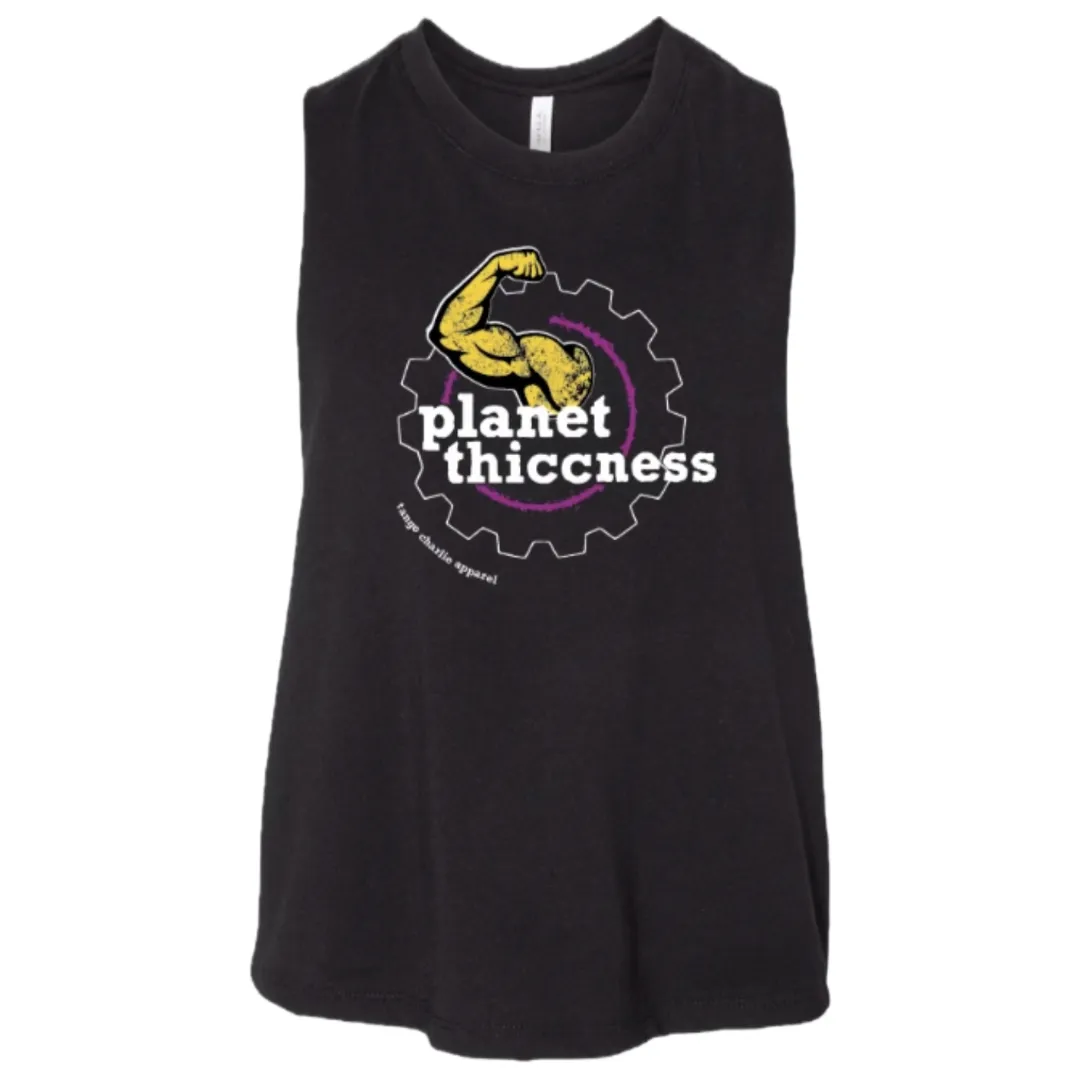 Planet Thiccness - Womens Crop Muscle Tank