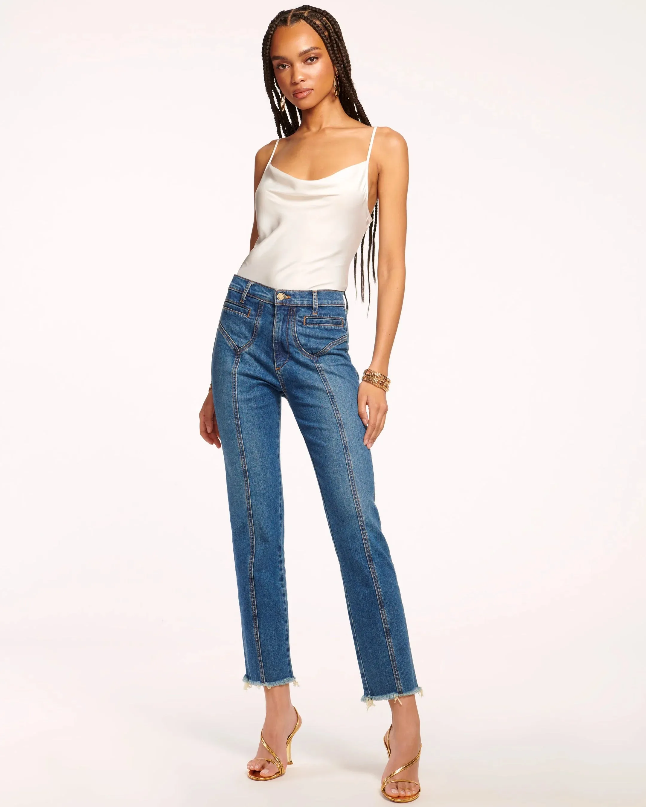 Ramy Brook Cropped Zayne High-Rise Skinny Jean