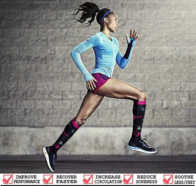 ROYALUCK 5 Pairs Compression Socks With Cat Pattern